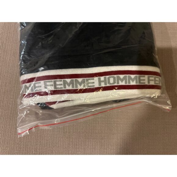 Homme Femme LA - Hoodie - NWT - Navy w/ Monogram text cuffs and hem - Picture 8 of 9